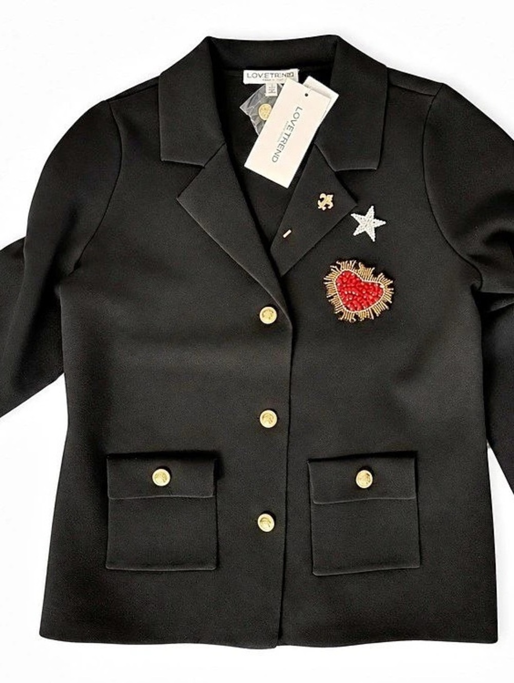 LOVETREND Embellished Black Blazer NWT